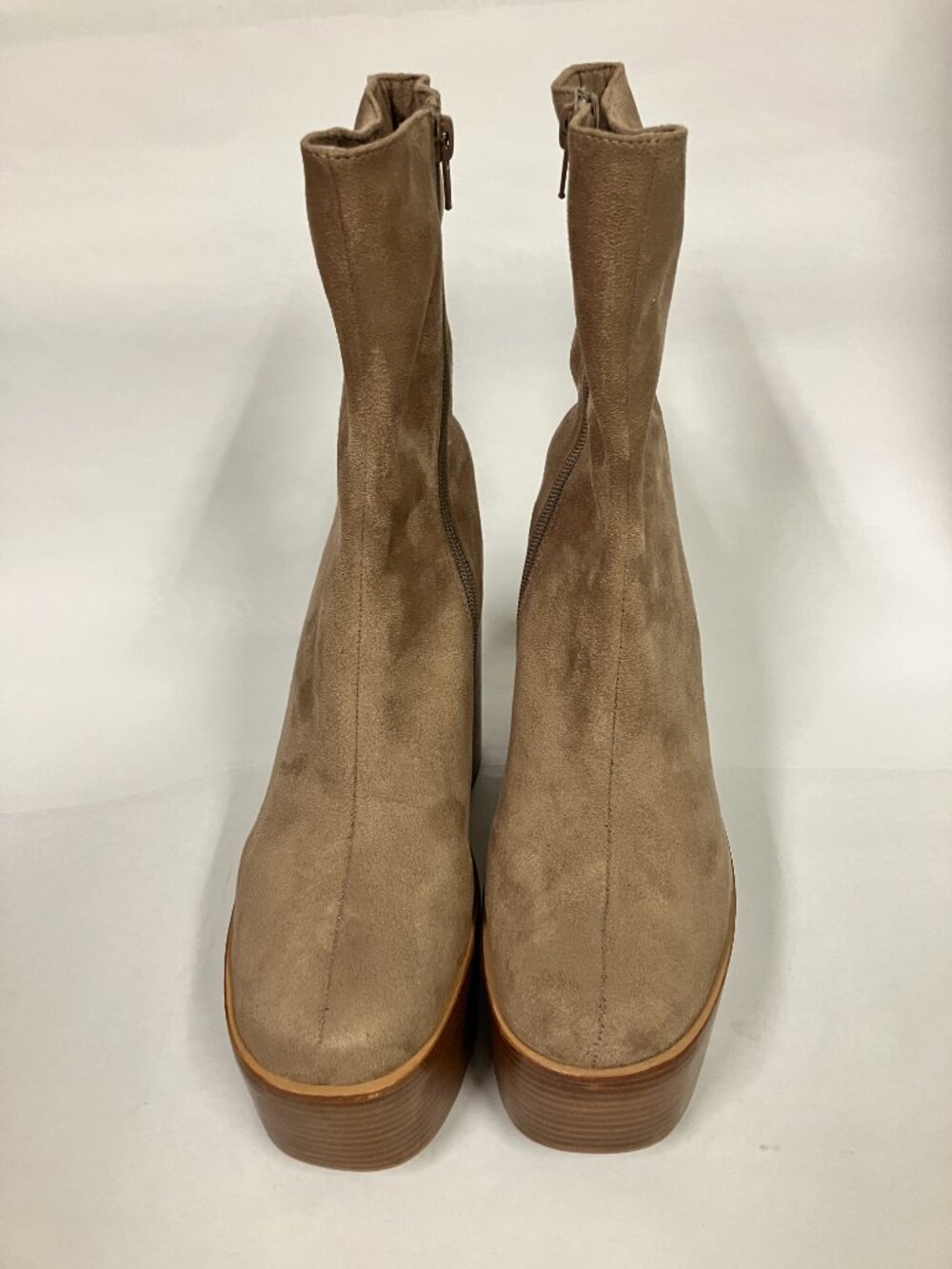 *HOT* Jeffrey Campbell 2022 MEXIQUE-3 Boots, Taupe, Stretchy Suede, Size 8.5! - Picture 2 of 15